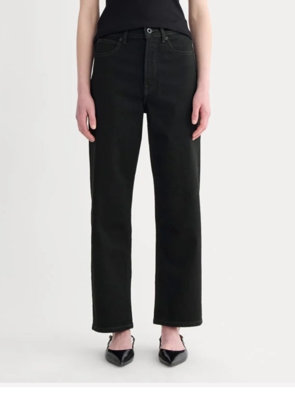 EVERLANE Women’s The Way Hight Jean Straight Leg in Black Size 31R